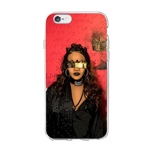 Melanin Magic African Black Girl hair art Case For iPhone 7 5S SE 6s 8 Plus X Soft TPU Silicone Phone Cover For iPhone 7 Case