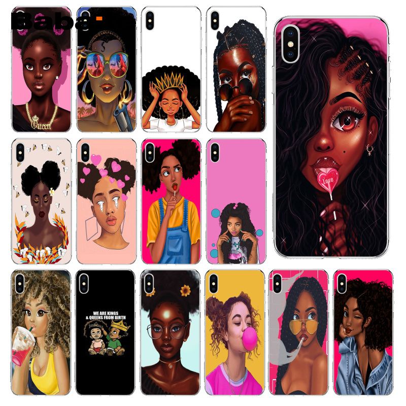 Babaite African Beauty girl TPU Soft Silicone Phone Case Cover for iPhone 8 7 6 6S Plus 5 5S SE XR X XS MAX Coque Shell