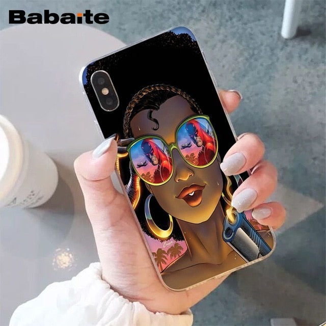 Babaite African Beauty girl TPU Soft Silicone Phone Case Cover for iPhone 8 7 6 6S Plus 5 5S SE XR X XS MAX Coque Shell