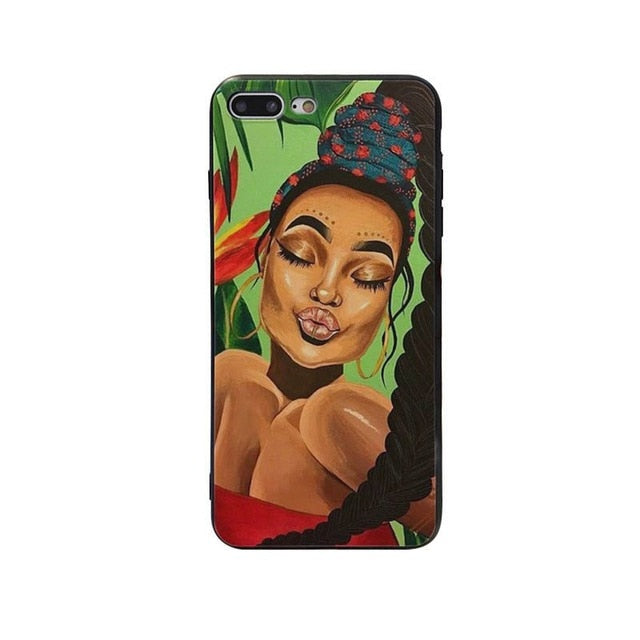 Colorful Art Afircan Girl Phone Cases