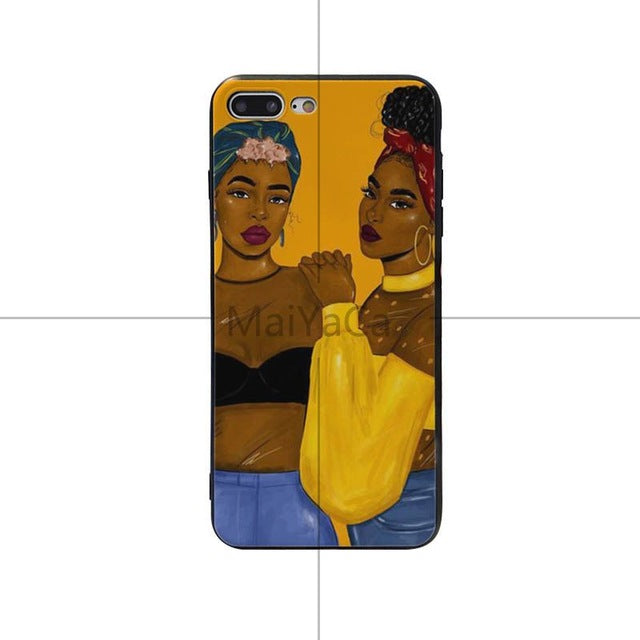 Colorful Art Afircan Girl Phone Cases