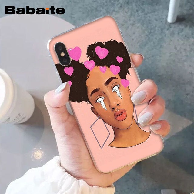 Babaite African Beauty girl TPU Soft Silicone Phone Case Cover for iPhone 8 7 6 6S Plus 5 5S SE XR X XS MAX Coque Shell