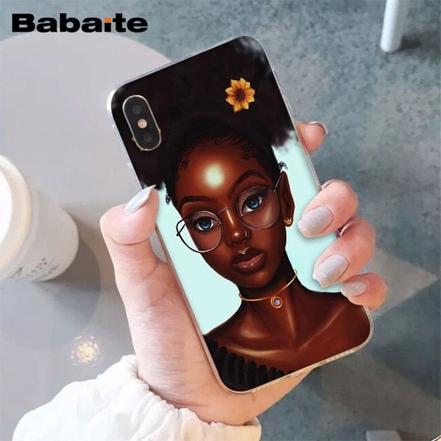 Babaite African Beauty girl TPU Soft Silicone Phone Case Cover for iPhone 8 7 6 6S Plus 5 5S SE XR X XS MAX Coque Shell