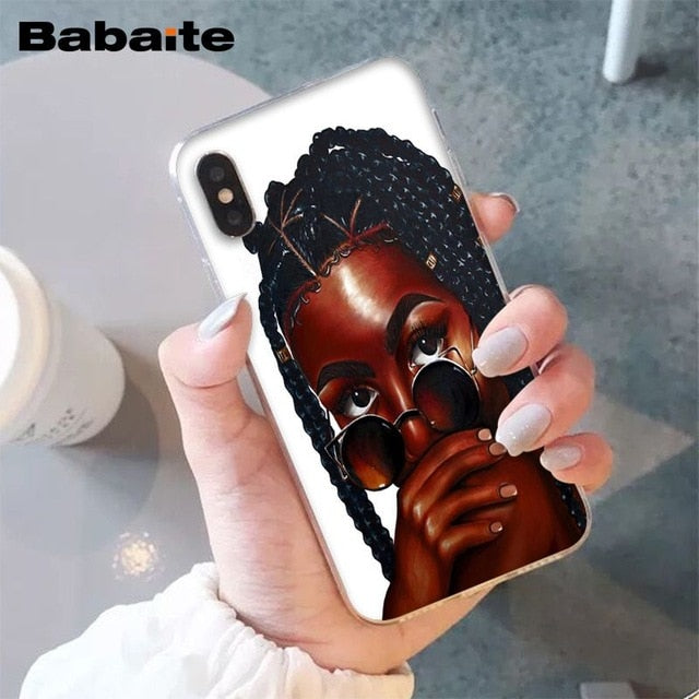 Babaite African Beauty girl TPU Soft Silicone Phone Case Cover for iPhone 8 7 6 6S Plus 5 5S SE XR X XS MAX Coque Shell