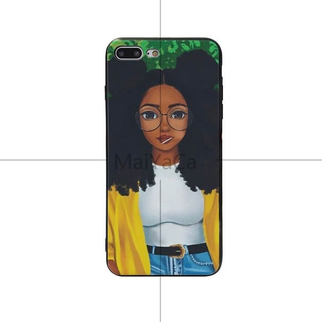 Colorful Art Afircan Girl Phone Cases