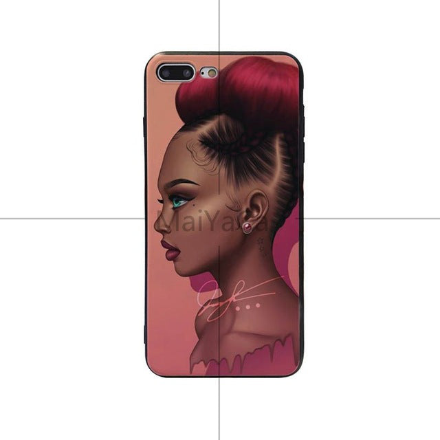 Colorful Art Afircan Girl Phone Cases