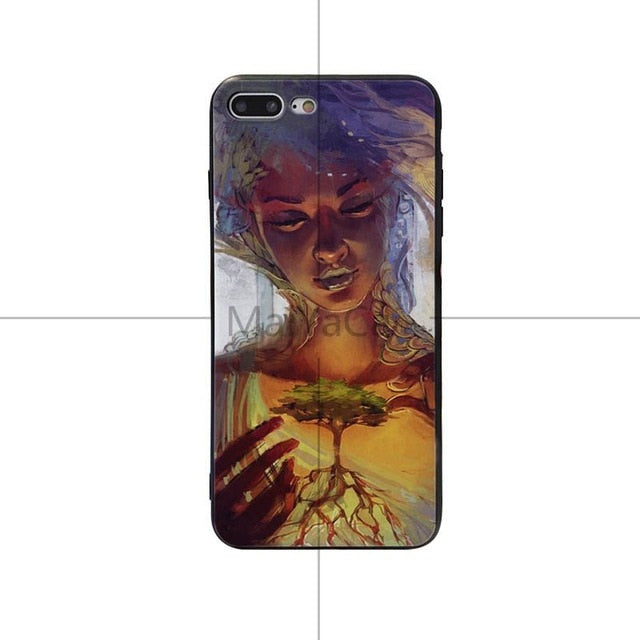 Colorful Art Afircan Girl Phone Cases