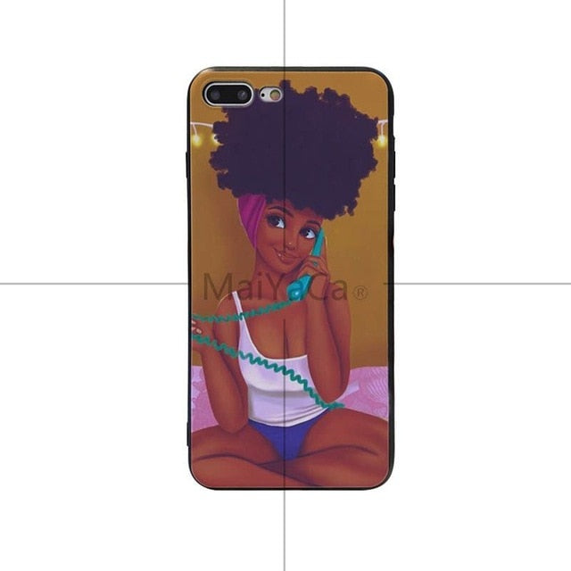 Colorful Art Afircan Girl Phone Cases